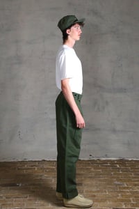 Image 6 of CAPTAIN TROUSER wax cotton - Olive Green