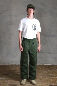Image 2 of CAPTAIN TROUSER wax cotton - Olive Green
