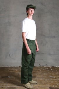 Image 5 of CAPTAIN TROUSER wax cotton - Olive Green