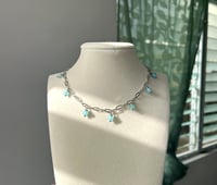Image 2 of Blue Topaz necklace-STAINLESS STEEL