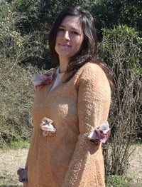 Avocado Dyed Flower Tunic