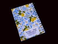 Image 5 of Handmade Blue and Yellow Tile Daily Planner Bound Notebook, book, notes, gift, journal, affirmation