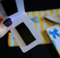Image 4 of Handmade Yellow Striped Matching Set, blue, bow, gift, zipper, bookmark, lanyard, notepad