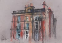 Image 2 of Corner of Belgrave Place & Buckingham Terrace - Sketchbook Drawing in Charcoal, Pencil & Soft Pastel