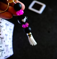 Image 2 of Handmade Matching Set, coin purse, lanyard, key, tassel, gift, zipper, beads, bag charm, wallet