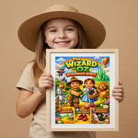 Image 2 of Whimsical Wizard of Oz Scavenger Hunt Poster for Kids | Colorful Printable Adventure Wall Art
