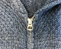 Image 5 of Stevenson Overall jeans HW1-IN indigo dyed fisherman sweater, size M