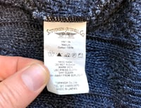 Image 8 of Stevenson Overall jeans HW1-IN indigo dyed fisherman sweater, size M