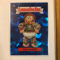 Image 1 of Tattoo Lou Garbage Pail Kids blue metallic 