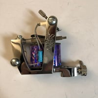 Image 1 of Vintage Chrome Coastal Waters tattoo machine shader purple 
