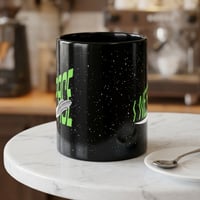 Image 2 of I Need Space Black Coffee Mug — Funny UFO Space Lover 11oz Ceramic Mug