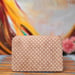 Image of  Vtg. Gucci Tan G Square Monogram Evening Dress