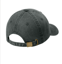Image 2 of Pigment-dyed embroidered Dad Cap - Black