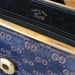Image of Vtg. Gucci Blue Suede Mini Monogram Clutch/Evening Bag