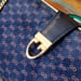 Image of Vtg. Gucci Blue Suede Mini Monogram Clutch/Evening Bag