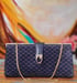 Image of Vtg. Gucci Blue Suede Mini Monogram Clutch/Evening Bag