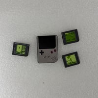Image 1 of Game Boy + Cartridges Enamel Pin