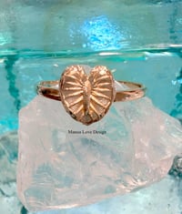 14k solid gold Anthurium Hawaiian ring