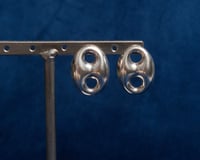 Image 3 of Vintage Mariner Link Earrings 