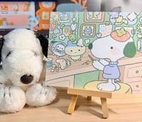 Image 1 of Pup Sewing Art Print + Pup & Creatures Sticker