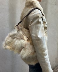 Image 1 of NATURAL FUR AND LEATHER BAG