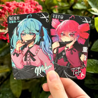 Image 1 of Foiled Jirai Kei Miku & Teto Vocaloid Photocards