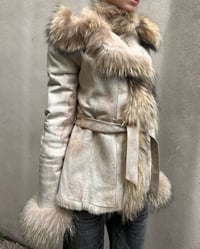 Image 6 of BEIGE LEATHER AND FUR JACKET