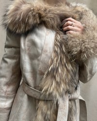 Image 8 of BEIGE LEATHER AND FUR JACKET