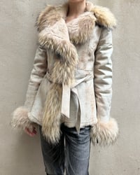Image 10 of BEIGE LEATHER AND FUR JACKET