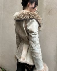 Image 4 of BEIGE LEATHER AND FUR JACKET