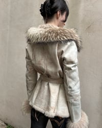 Image 3 of BEIGE LEATHER AND FUR JACKET
