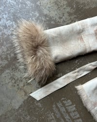 Image 12 of BEIGE LEATHER AND FUR JACKET