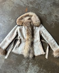 Image 11 of BEIGE LEATHER AND FUR JACKET
