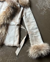Image 15 of BEIGE LEATHER AND FUR JACKET