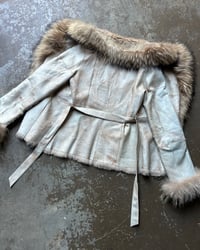 Image 16 of BEIGE LEATHER AND FUR JACKET