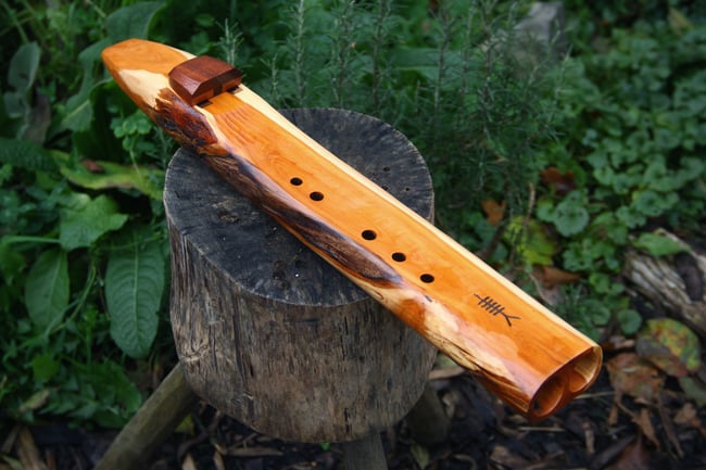 Guardian of Avalon -  A 1500Yr Old Compton Dundon Yew Wood Drone Flute in 432Hz