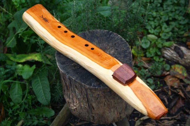 Guardian of Avalon -  A 1500Yr Old Compton Dundon Yew Wood Drone Flute in 432Hz