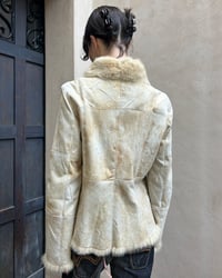 Image 1 of BEIGE LEATHER AND FUR JACKET NO. 2