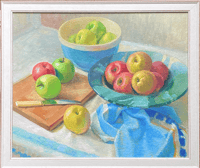 Image 1 of 'Apples' a vintage still life painting