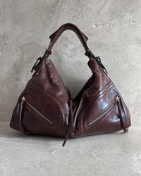 Image 1 of BURGUNDY BROWN LEATHER BAG