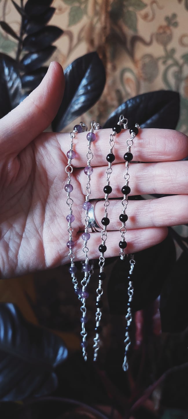 Beaded necklace with Onyx