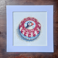Image 2 of Hebridean Teacake: Puffin (Fine Art Giclée Print)