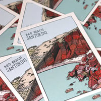 Image 1 of Red Beach, Santorini Postcard