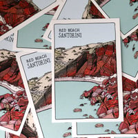 Image 2 of Red Beach, Santorini Postcard