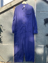 Image 1 of Vintage Un-worn 1970's Naval Jumpsuit, Blue Button-Up Boiler-suit, Size Large 
