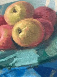 Image 6 of 'Apples' a vintage still life painting