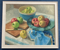 Image 1 of 'Apples' a vintage still life painting