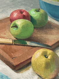Image 7 of 'Apples' a vintage still life painting
