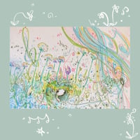 Image 1 of “song of flowers after rain” original drawing