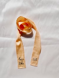 Image 2 of Soft Apricot Lightweight Silk Dupion Hair Ribbon